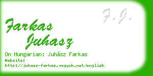 farkas juhasz business card